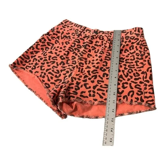 CARMAR ANIMAL PRINT DENIM SHORTS SIZE 25