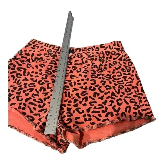 CARMAR ANIMAL PRINT DENIM SHORTS SIZE 25