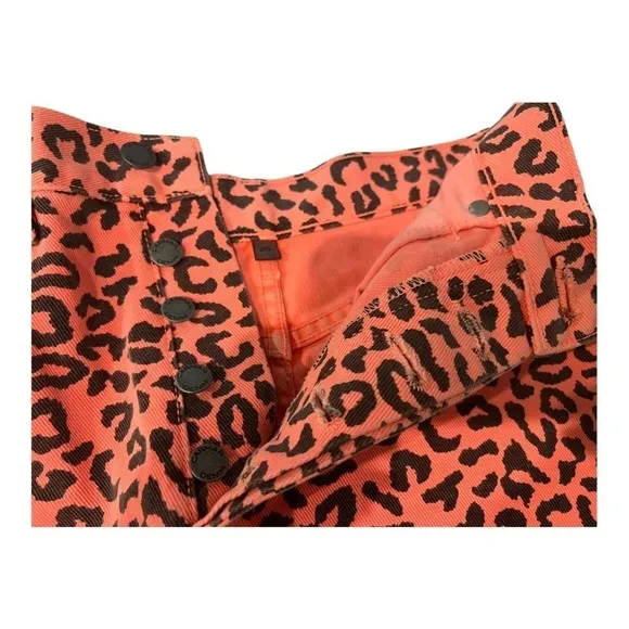 CARMAR ANIMAL PRINT DENIM SHORTS SIZE 25