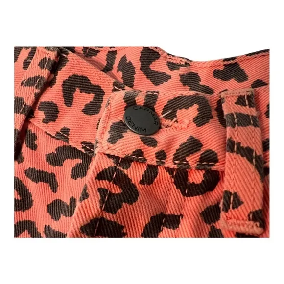 CARMAR ANIMAL PRINT DENIM SHORTS SIZE 25