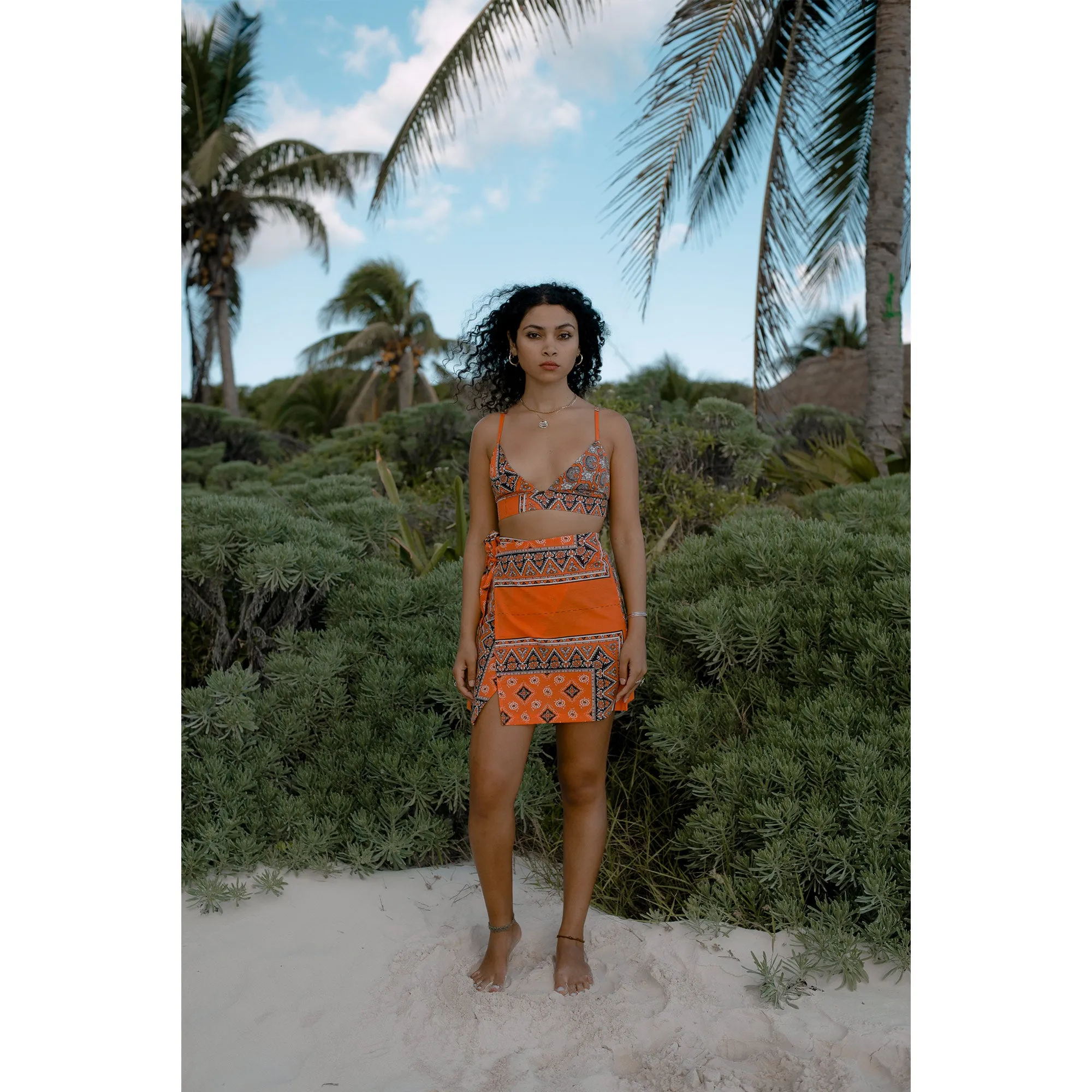 Cenote Skirt - Orange