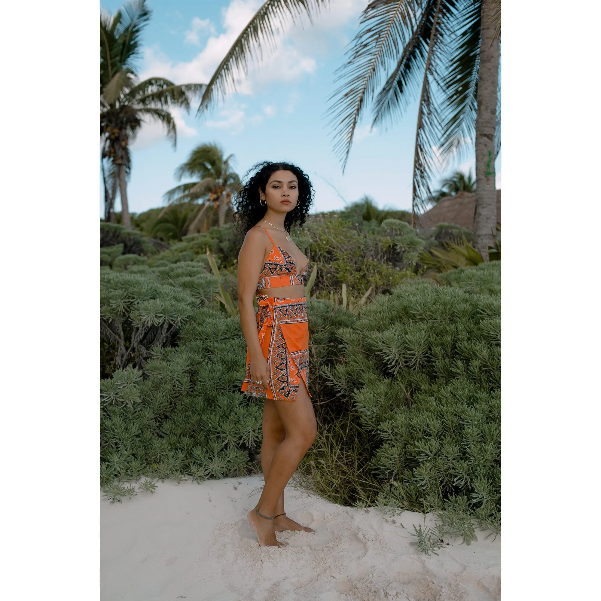 Cenote Skirt - Orange