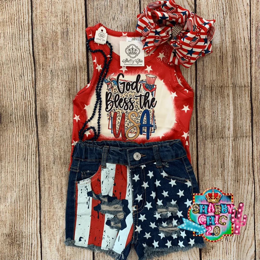 Children's Stars/Stripes Denim Shorts