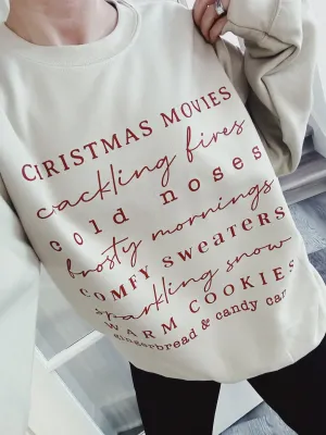 Christmas Typography © Unisex Crewneck Sweatshirt