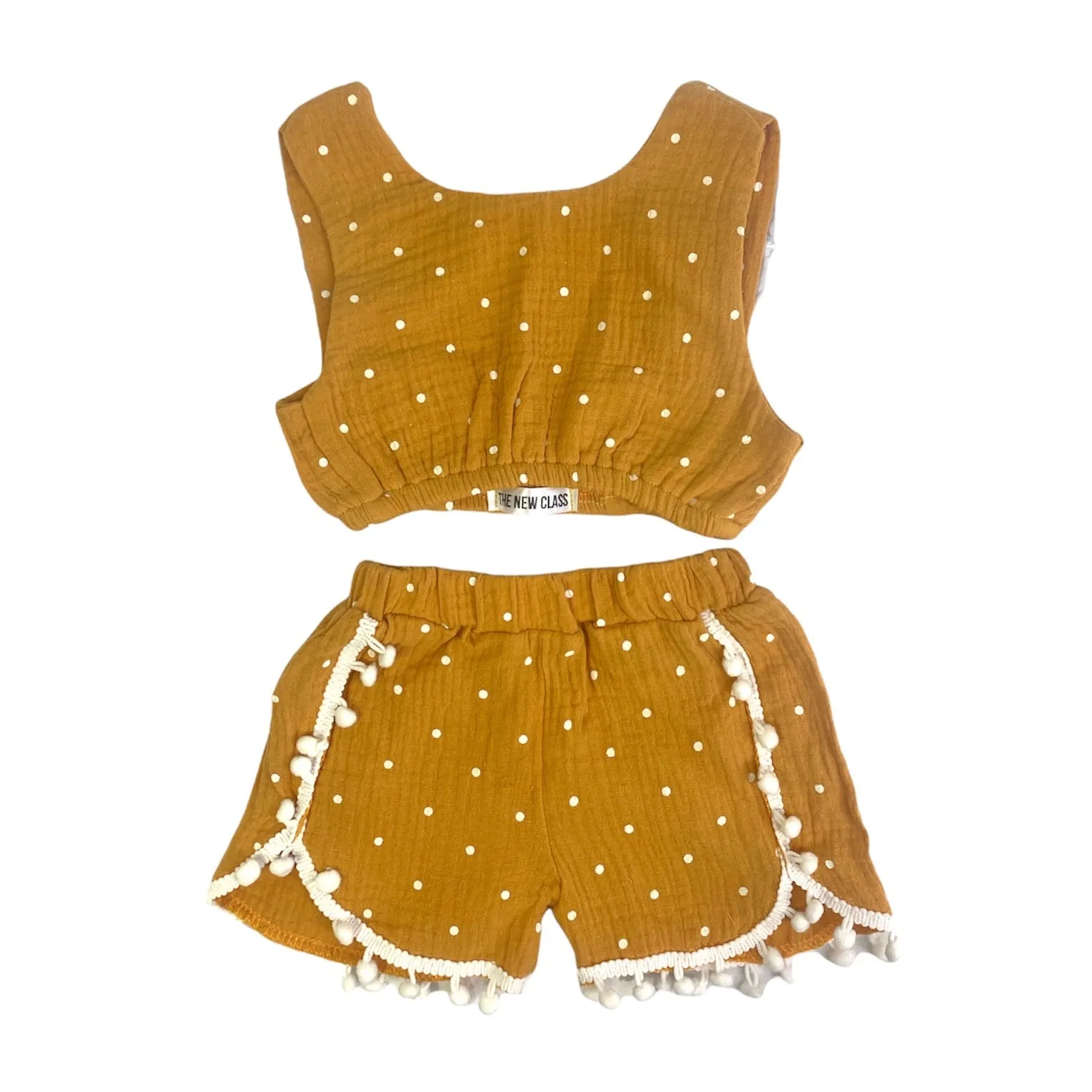 Clarita Crop Top & Short Linen Set