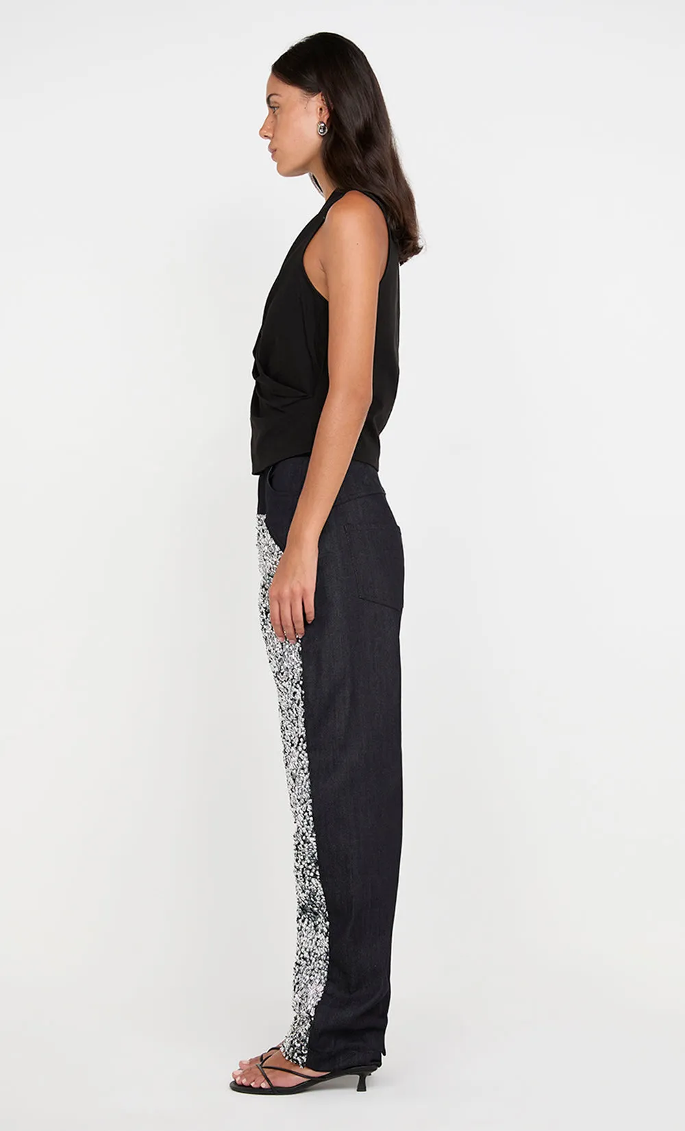 CLAUDELLE JEAN - SILVER/DEEP INDIGO