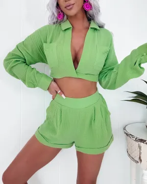 Coastal Breeze Short Set - Green