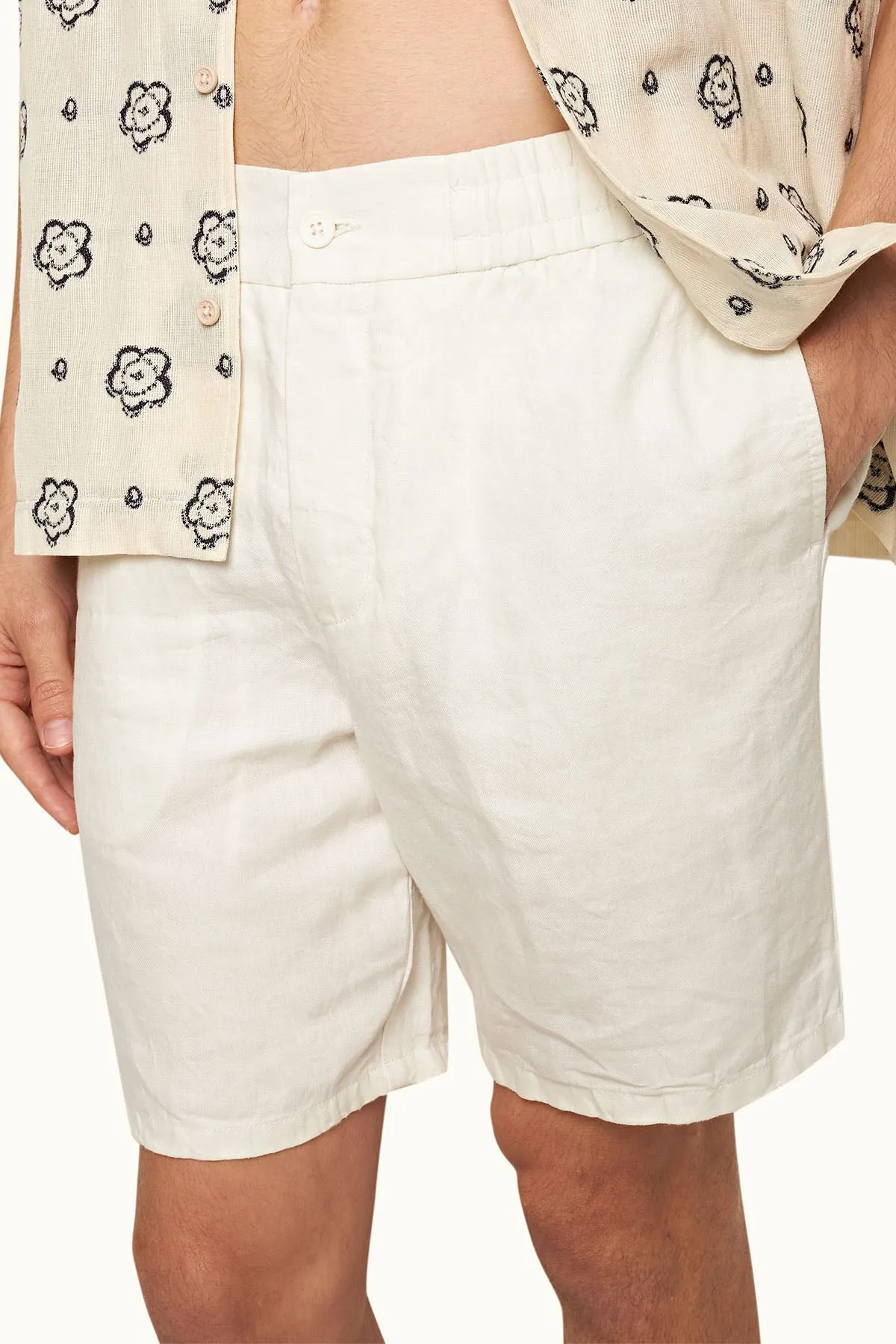 Cornell Linen Short  in Sand Bar