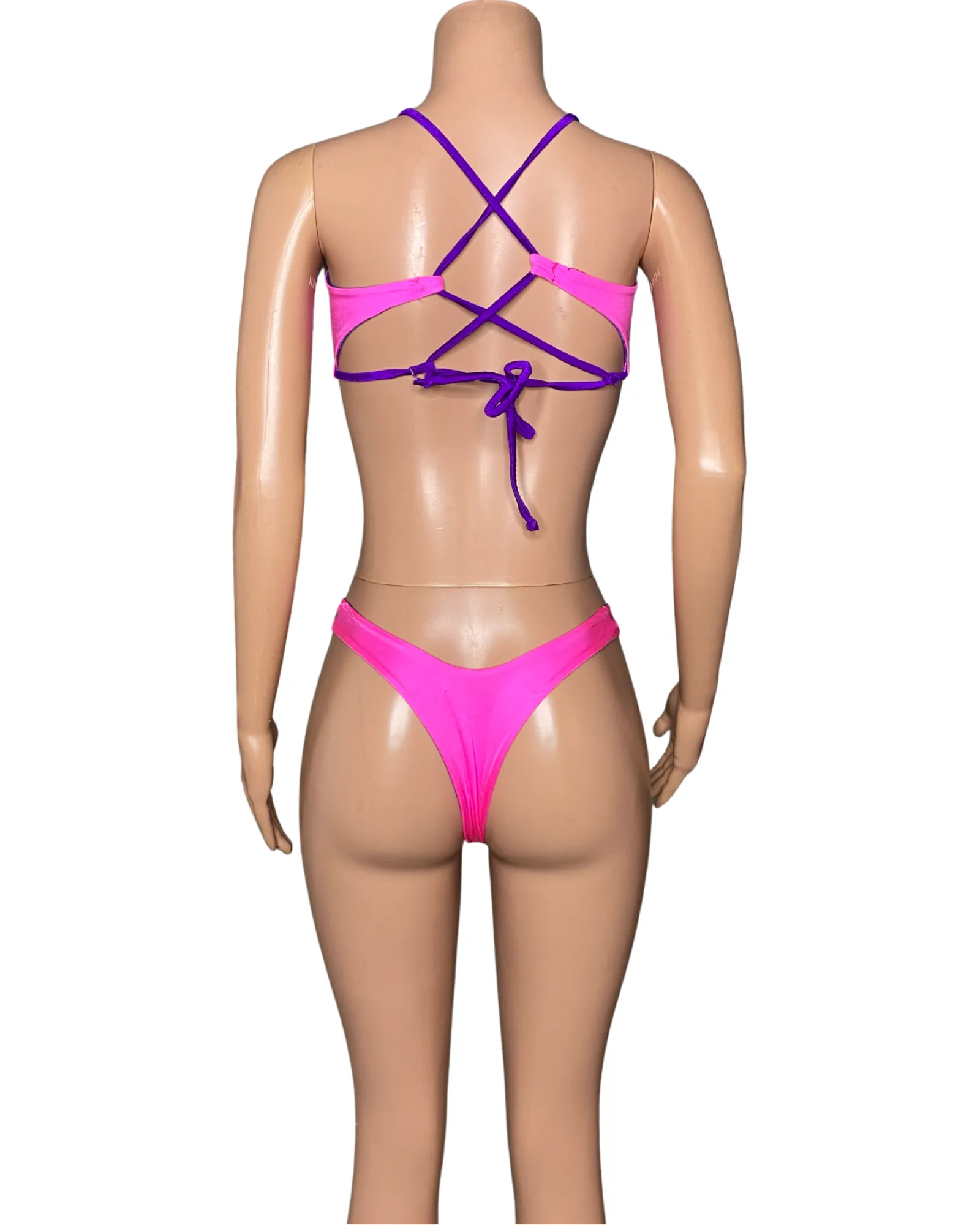 Cotton Candy half star snakeskin bikini