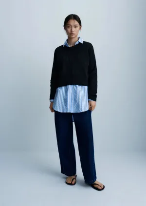 Cotton Sweater, Black