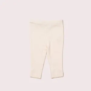 Cream Rib Leggings