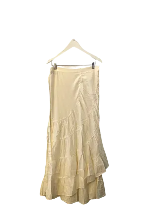 Cream Silk Flamenco Skirt