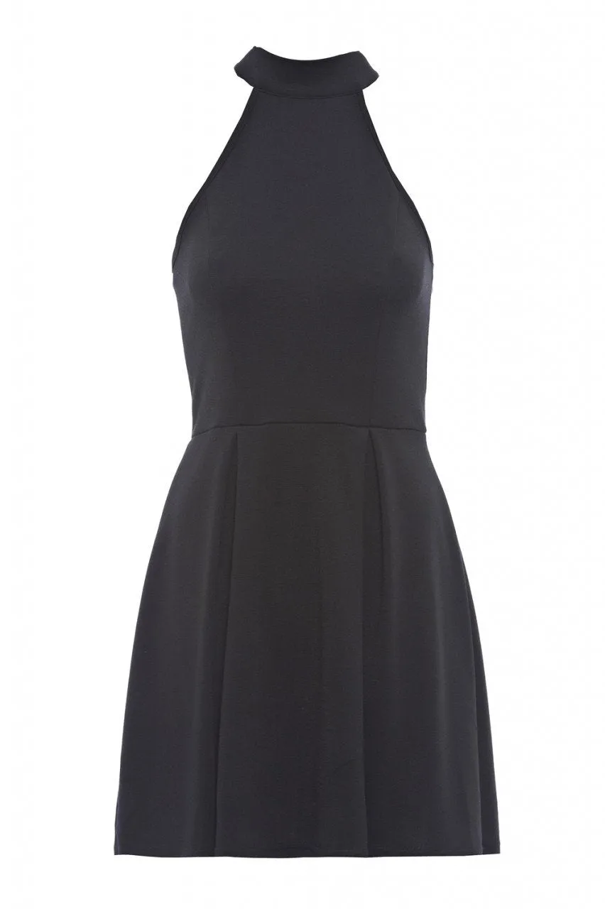 Cut In Neck Skater Dress