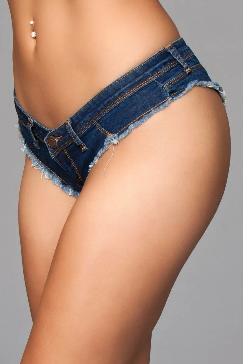 Cut Off Denim Booty Shorts