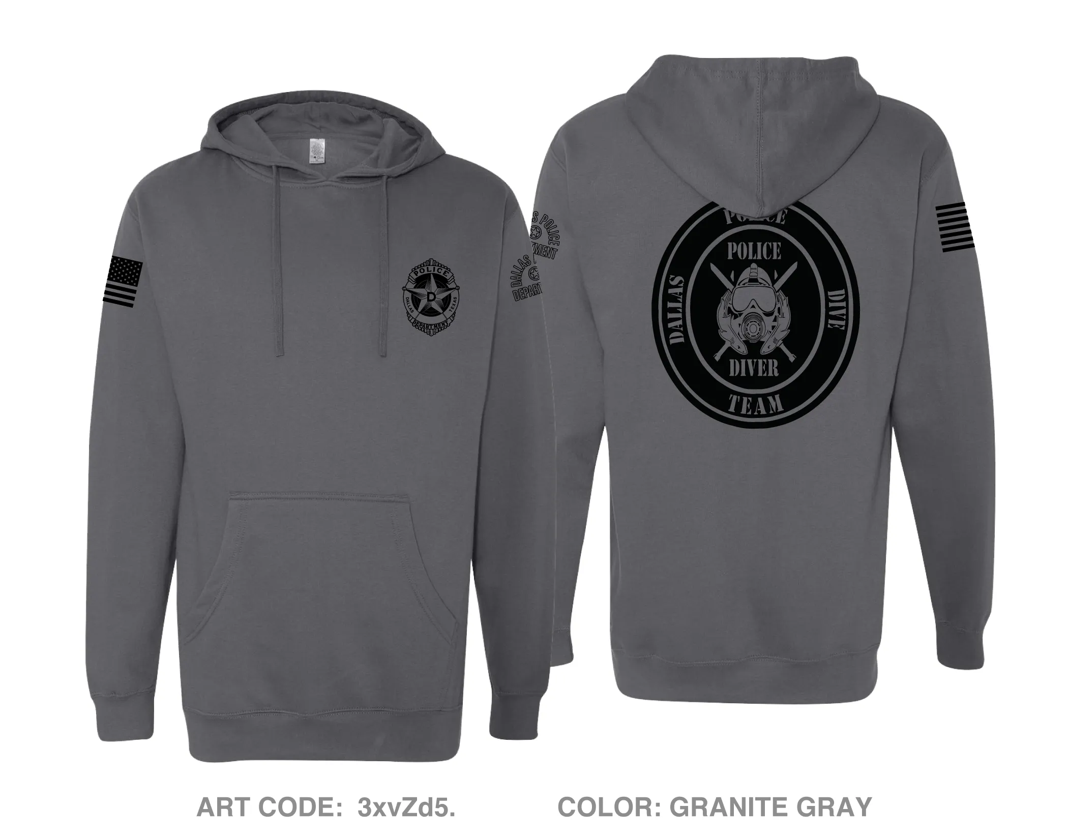 Dallas Police Dive Team Comfort Unisex Hooded Sweatshirt - 3xvZd5