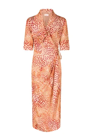 Danice Print Jacquard Wrap Dress