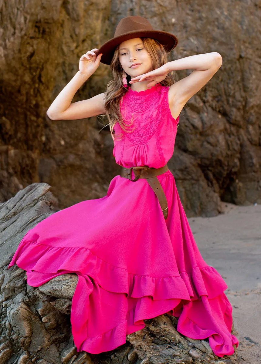 Delfinne Top in Fuchsia