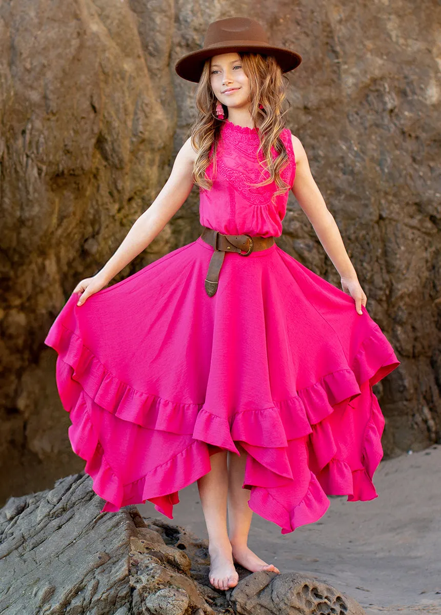 Delfinne Top in Fuchsia