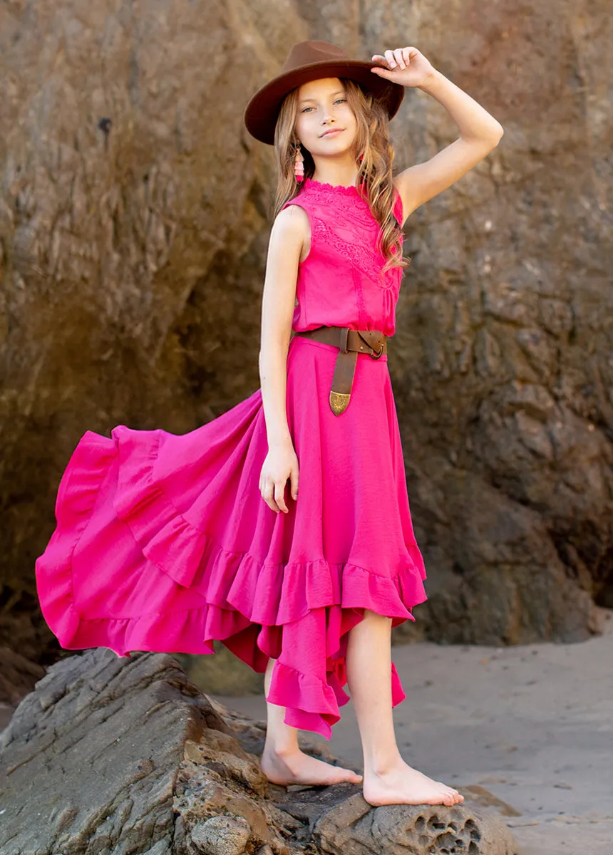 Delfinne Top in Fuchsia