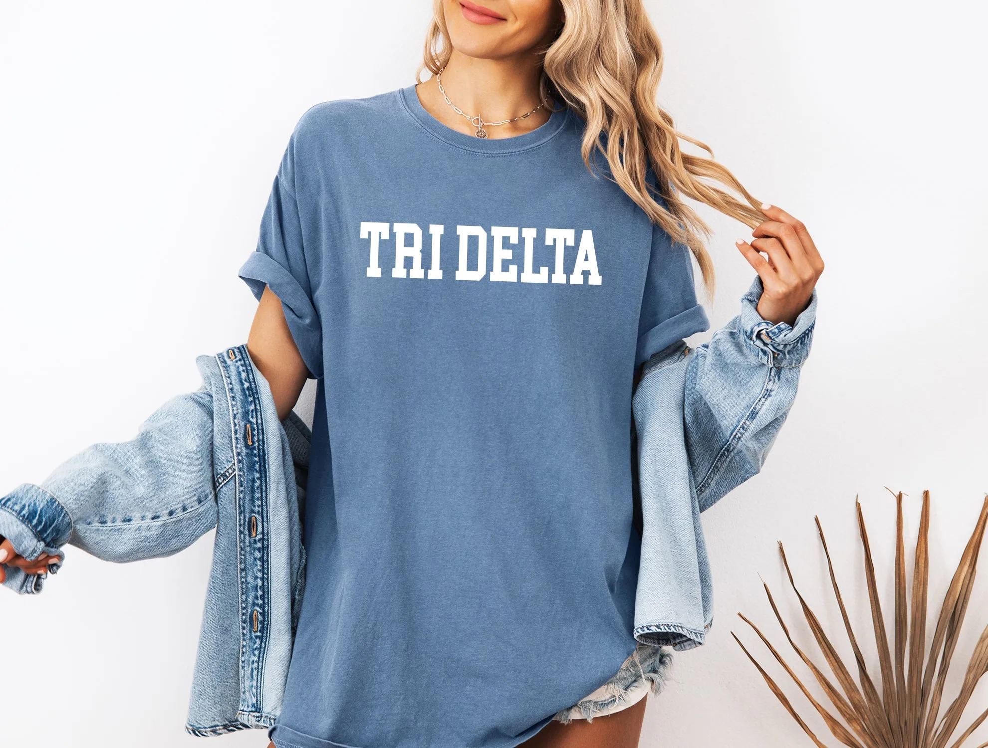 Delta Delta Delta Heavyweight Short Sleeve T-shirt - Tri Delta Comfort Colors Tee K