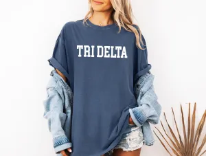 Delta Delta Delta Heavyweight Short Sleeve T-shirt - Tri Delta Comfort Colors Tee K