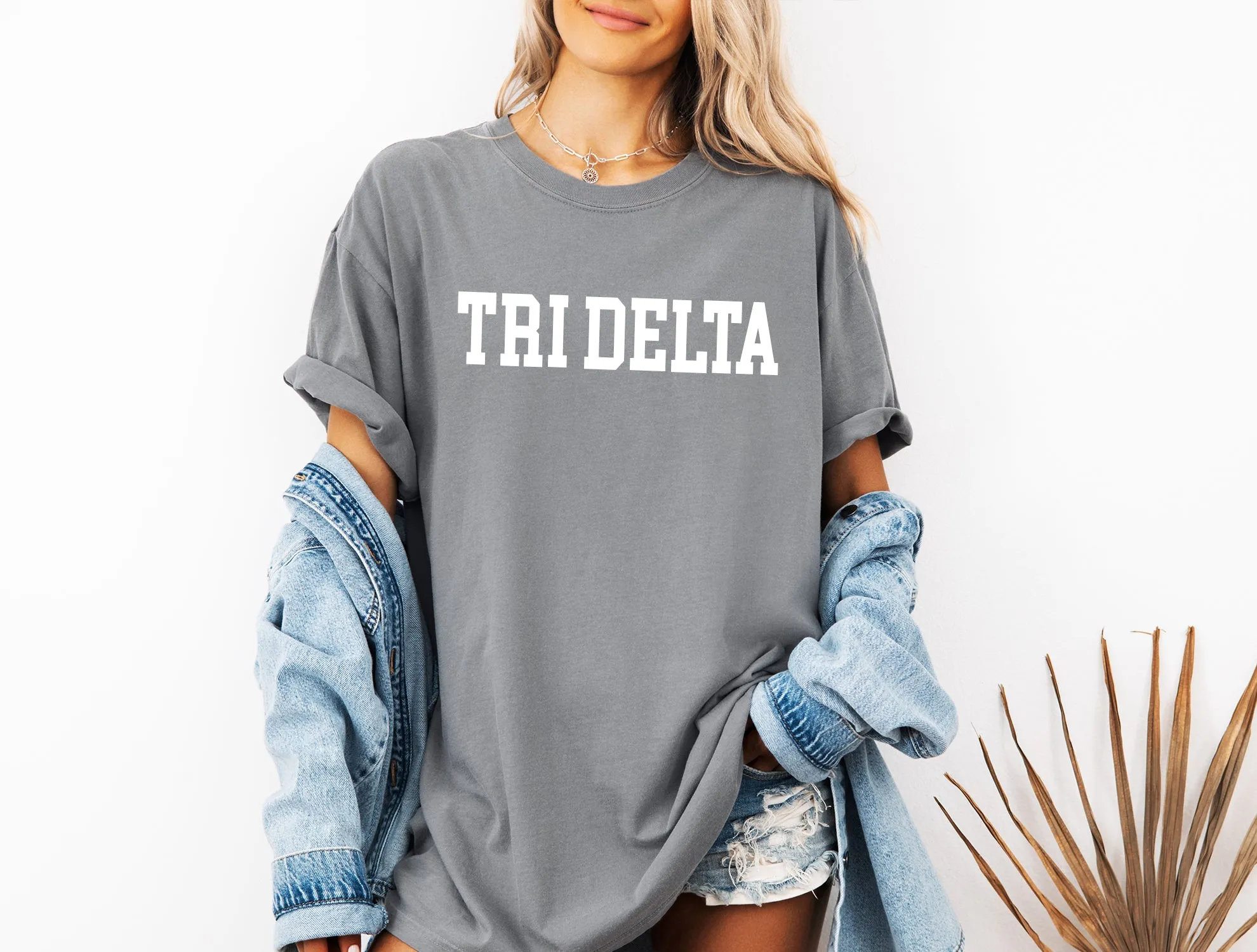 Delta Delta Delta Heavyweight Short Sleeve T-shirt - Tri Delta Comfort Colors Tee K
