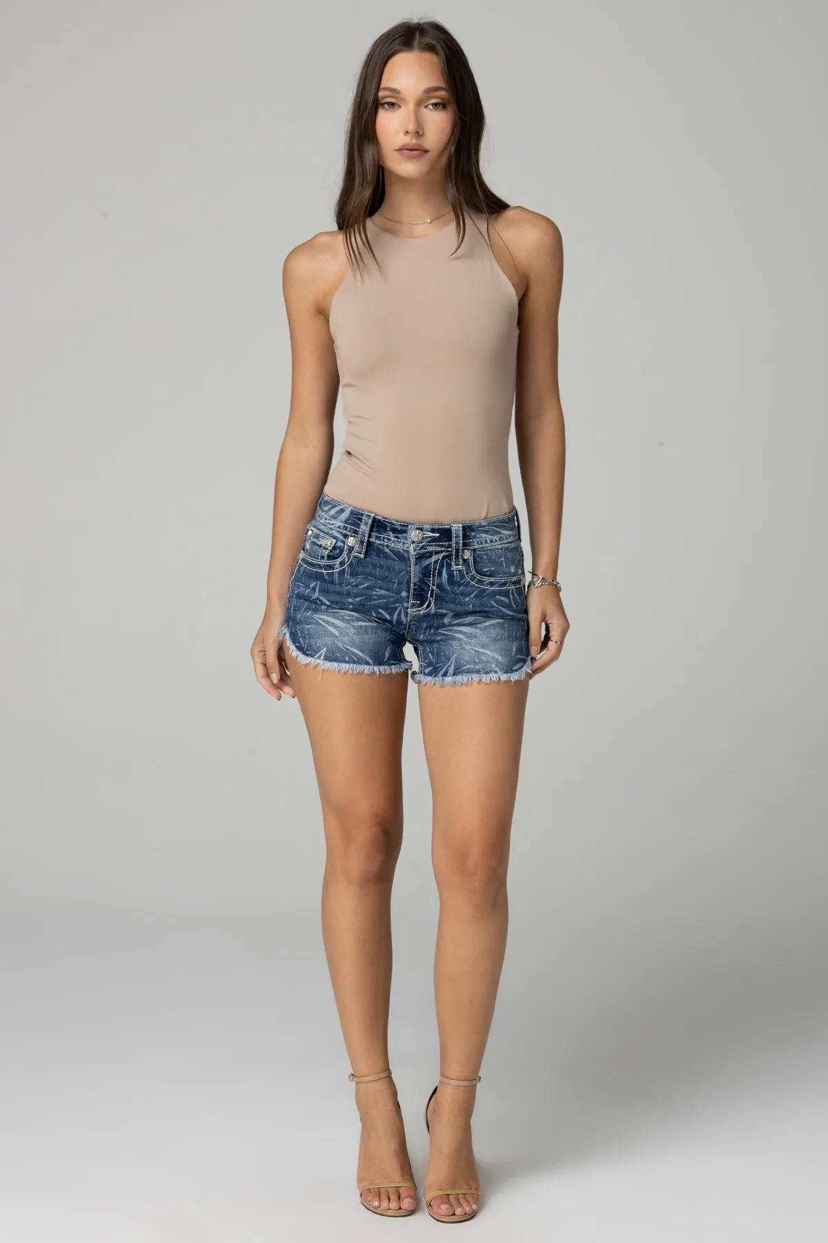 Denim Palms Shorts