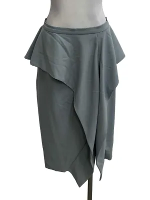 Dusty Blue Ruffled Tier Skirt
