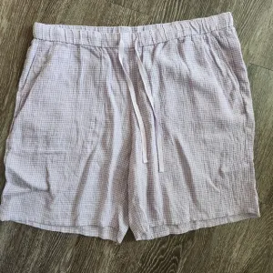 Eileen Fisher Drawstring Mid Thigh Shorts In Puckered Organic Linen Size 3X New