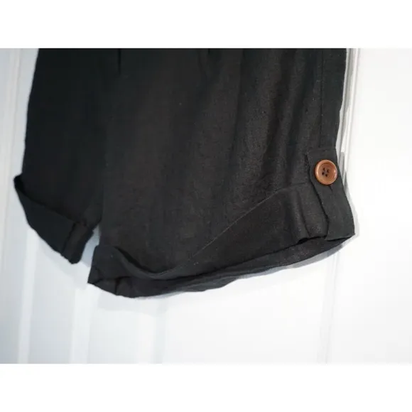 Eileen Fisher Linen Cuffed Shorts, Size 10