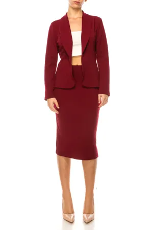 Elegant 2-Piece Suit – Blazer and Pencil Skirt, Professional Workwear V738-S1701SET $18Each