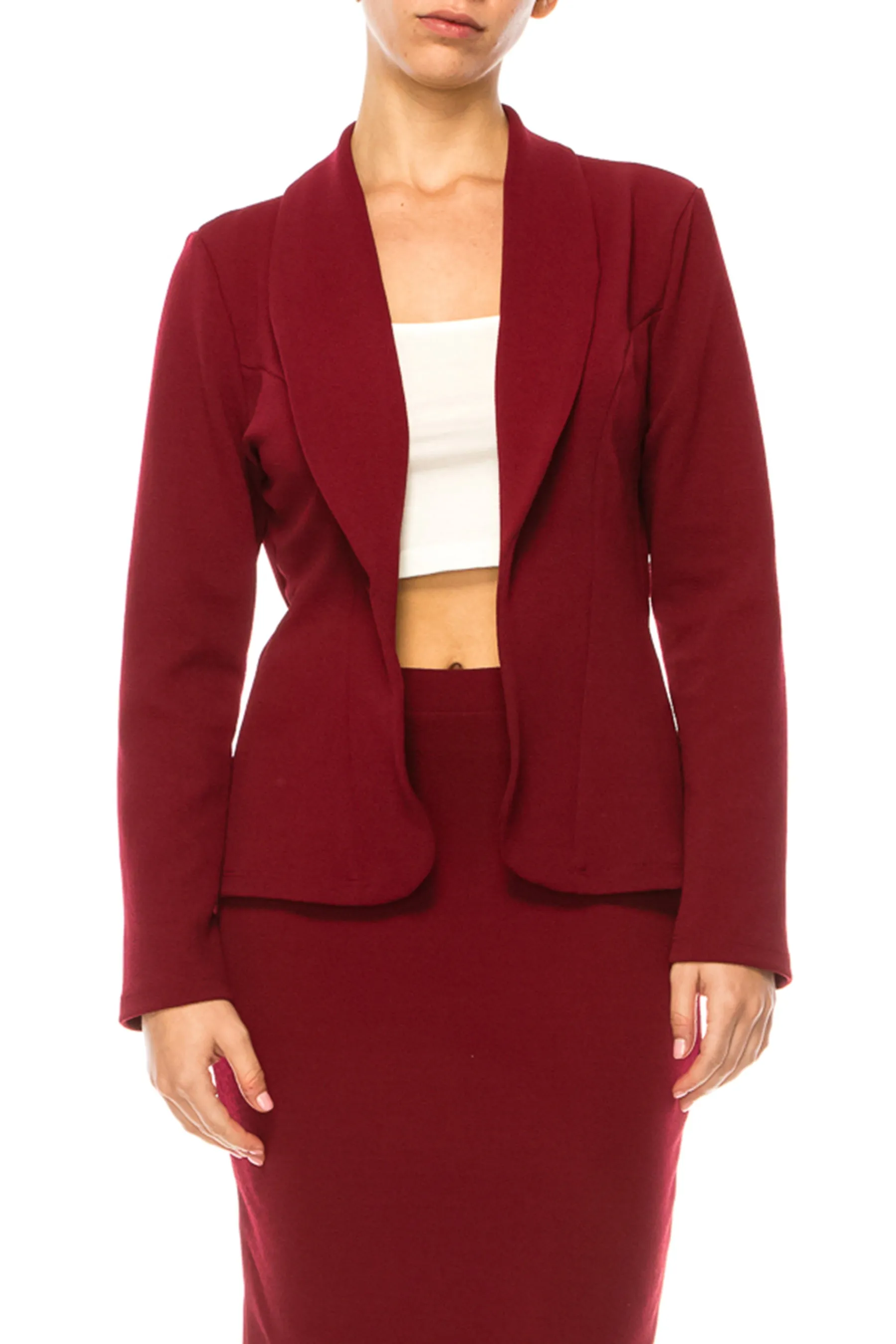 Elegant 2-Piece Suit – Blazer and Pencil Skirt, Professional Workwear V738-S1701SET $18Each