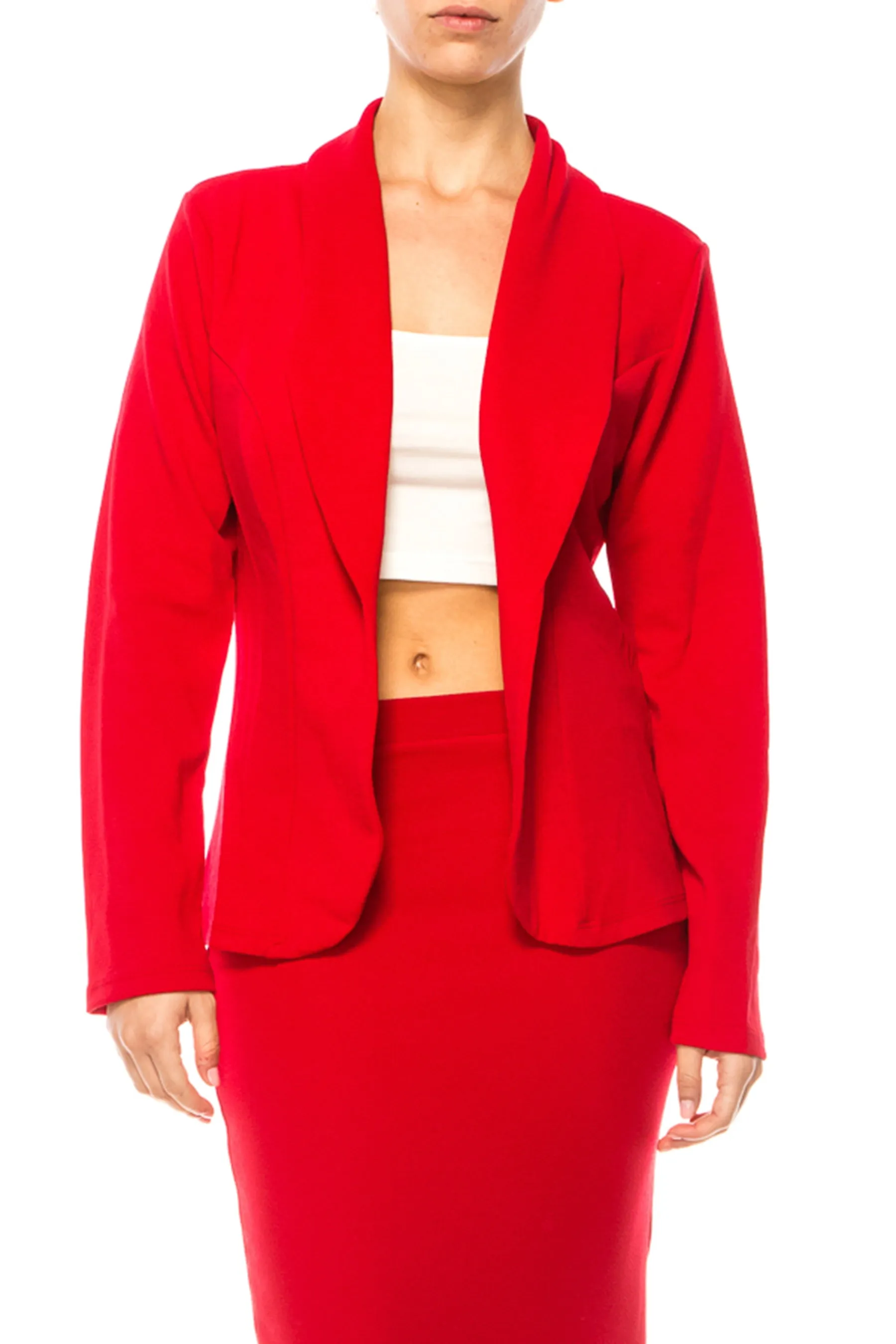 Elegant 2-Piece Suit – Blazer and Pencil Skirt, Professional Workwear V738-S1701SET $18Each