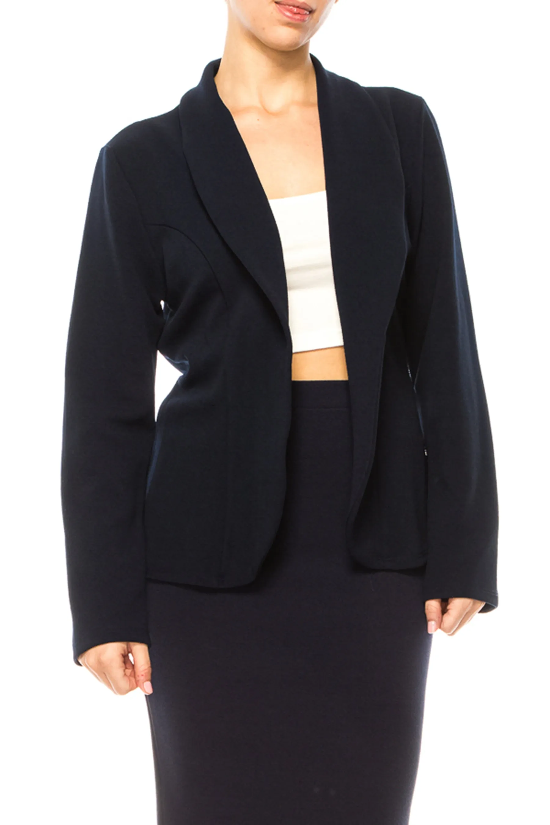 Elegant 2-Piece Suit – Blazer and Pencil Skirt, Professional Workwear V738-S1701SET $18Each