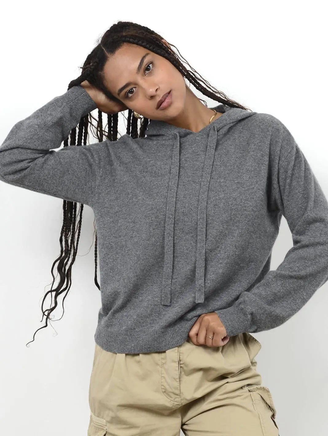 Elina Cashmere Pullover Hoodie