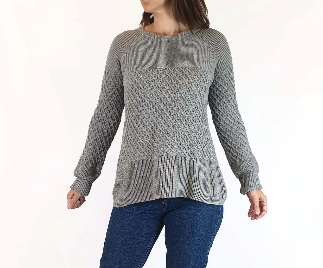 Elk grey cotton-wool mix knit jumper size 8