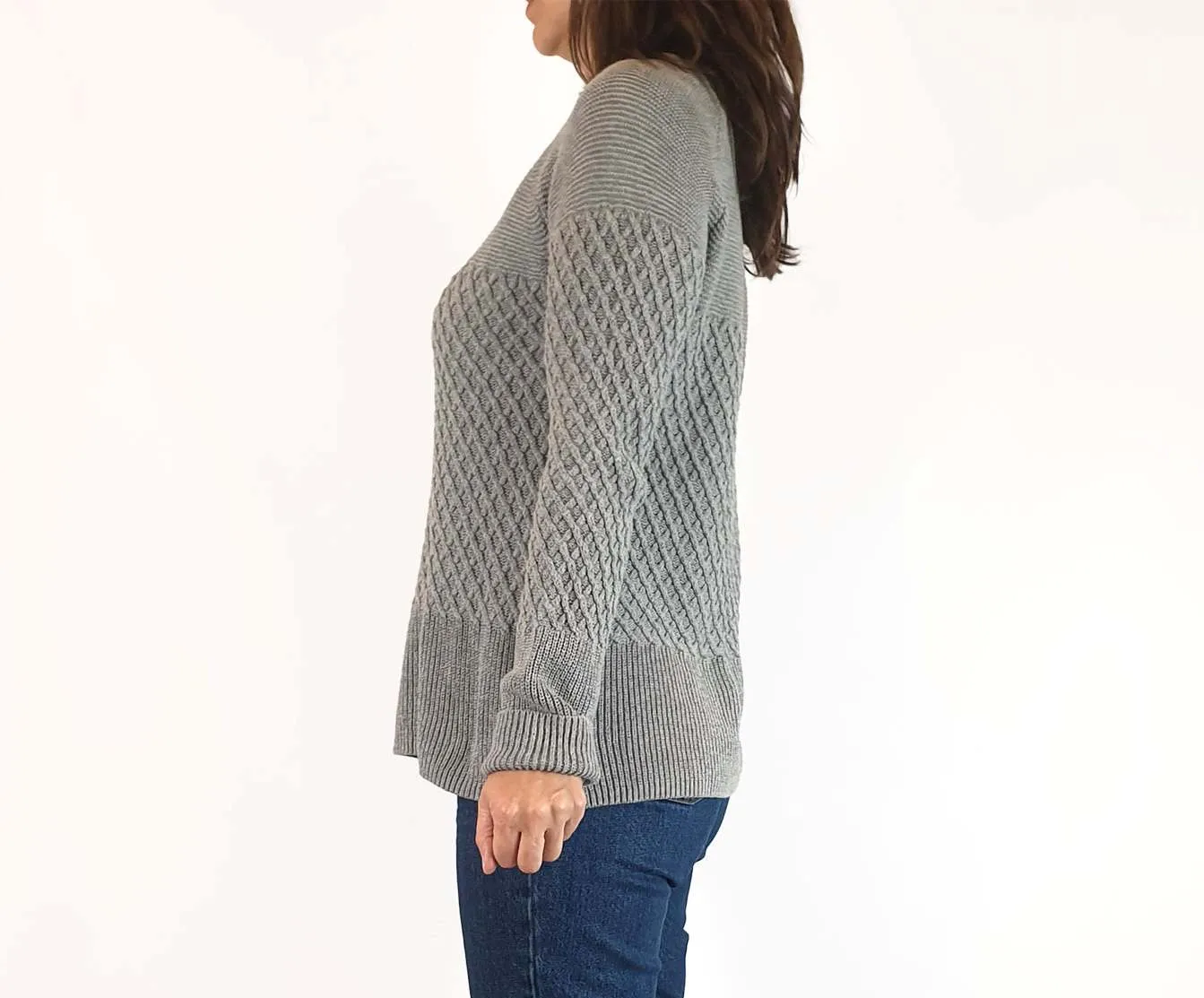Elk grey cotton-wool mix knit jumper size 8
