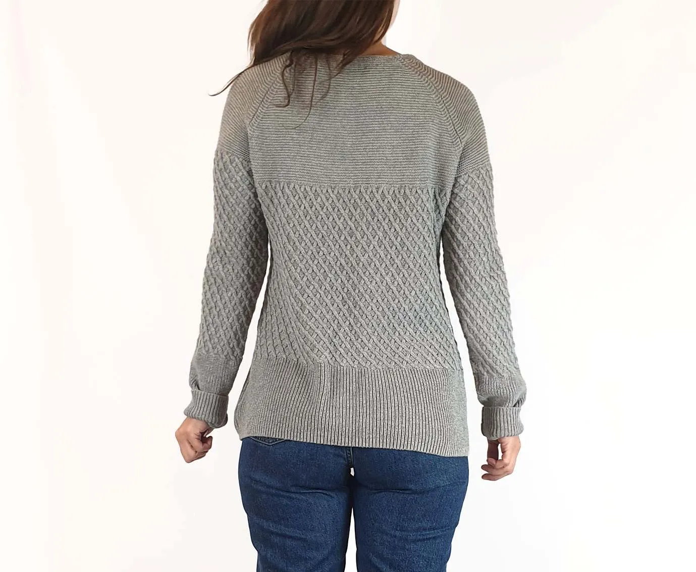 Elk grey cotton-wool mix knit jumper size 8