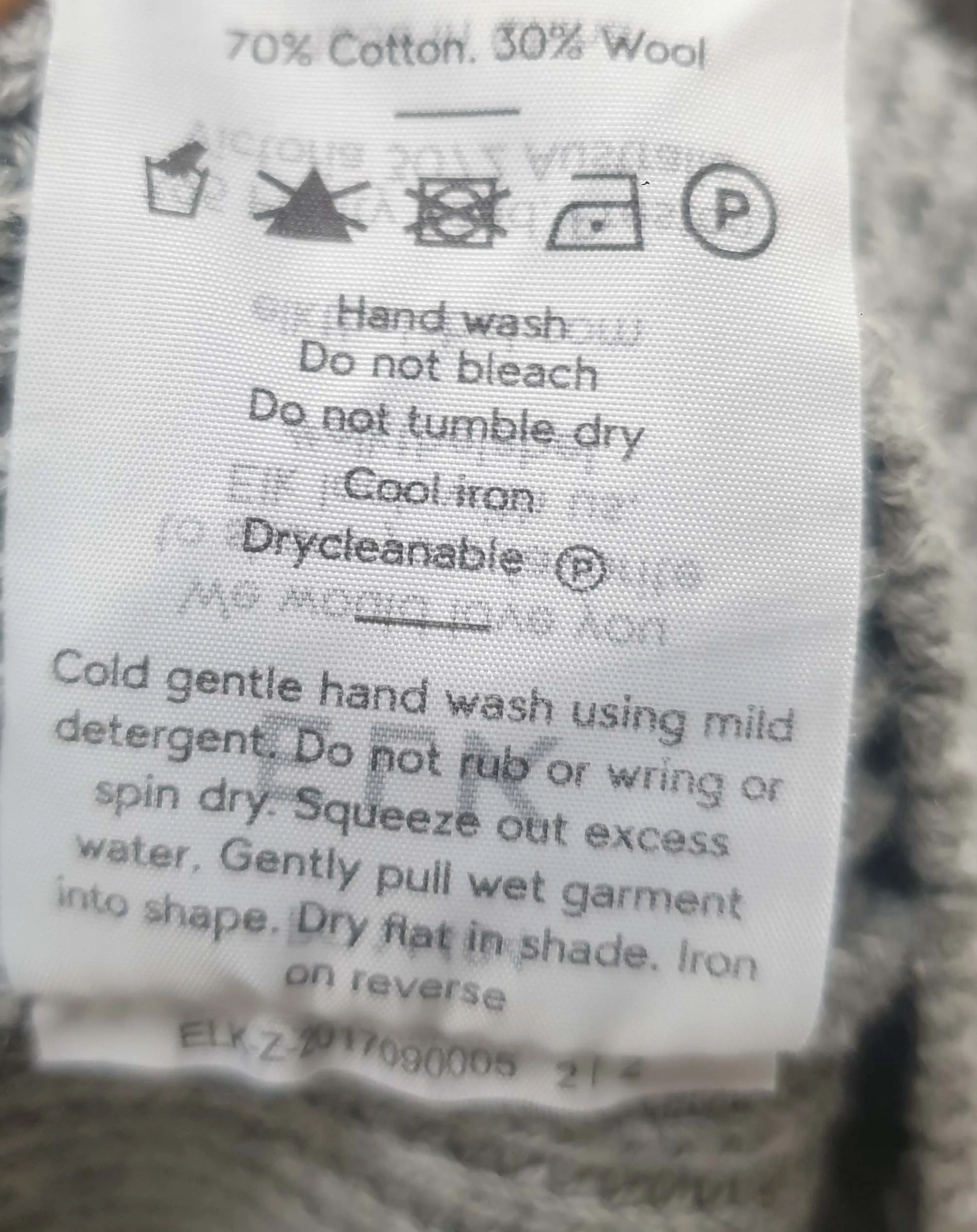 Elk grey cotton-wool mix knit jumper size 8