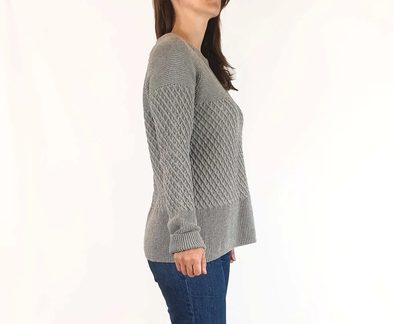 Elk grey cotton-wool mix knit jumper size 8