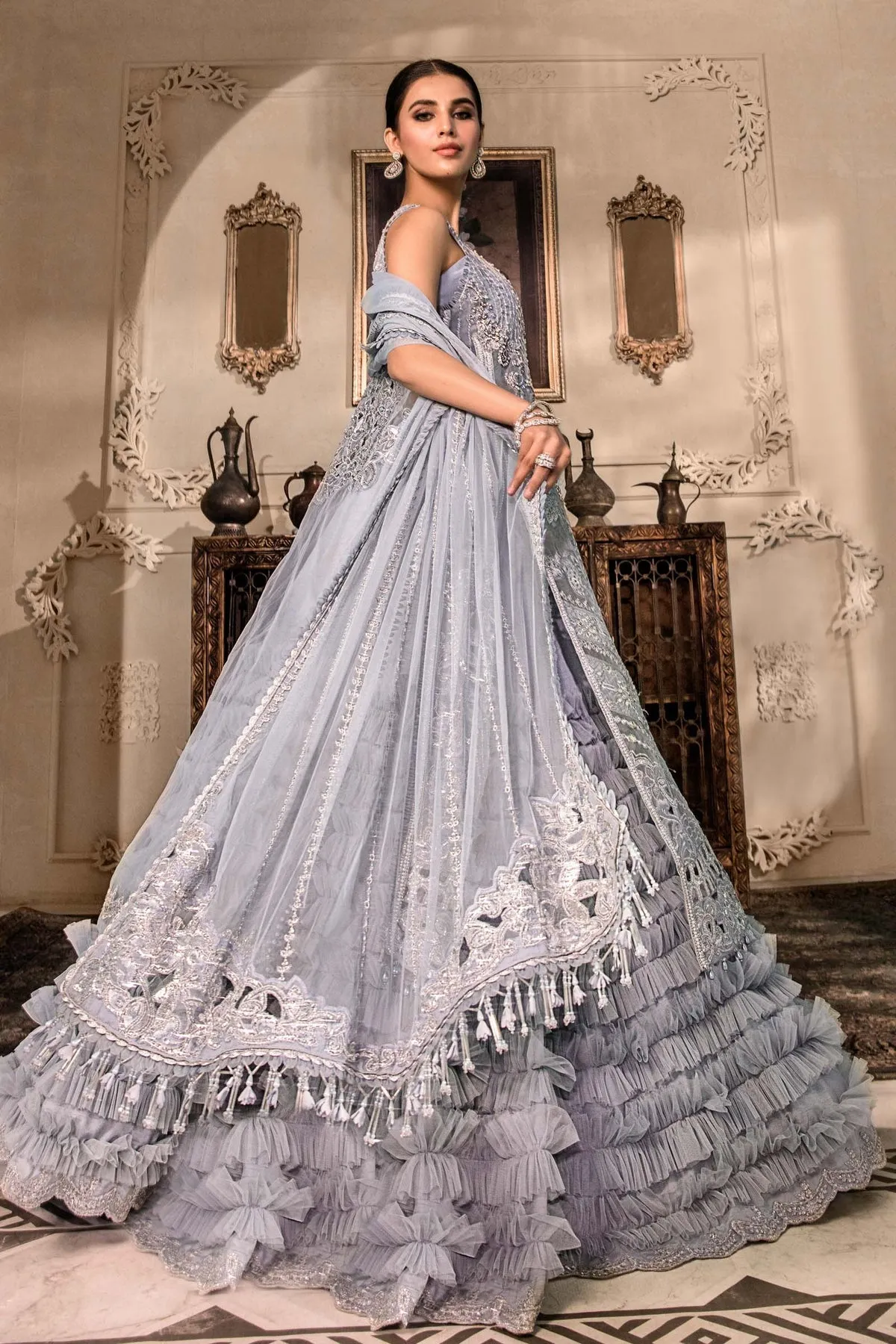 Embroidered Blue Salwar Kameez Pakistani Wedding Dresses
