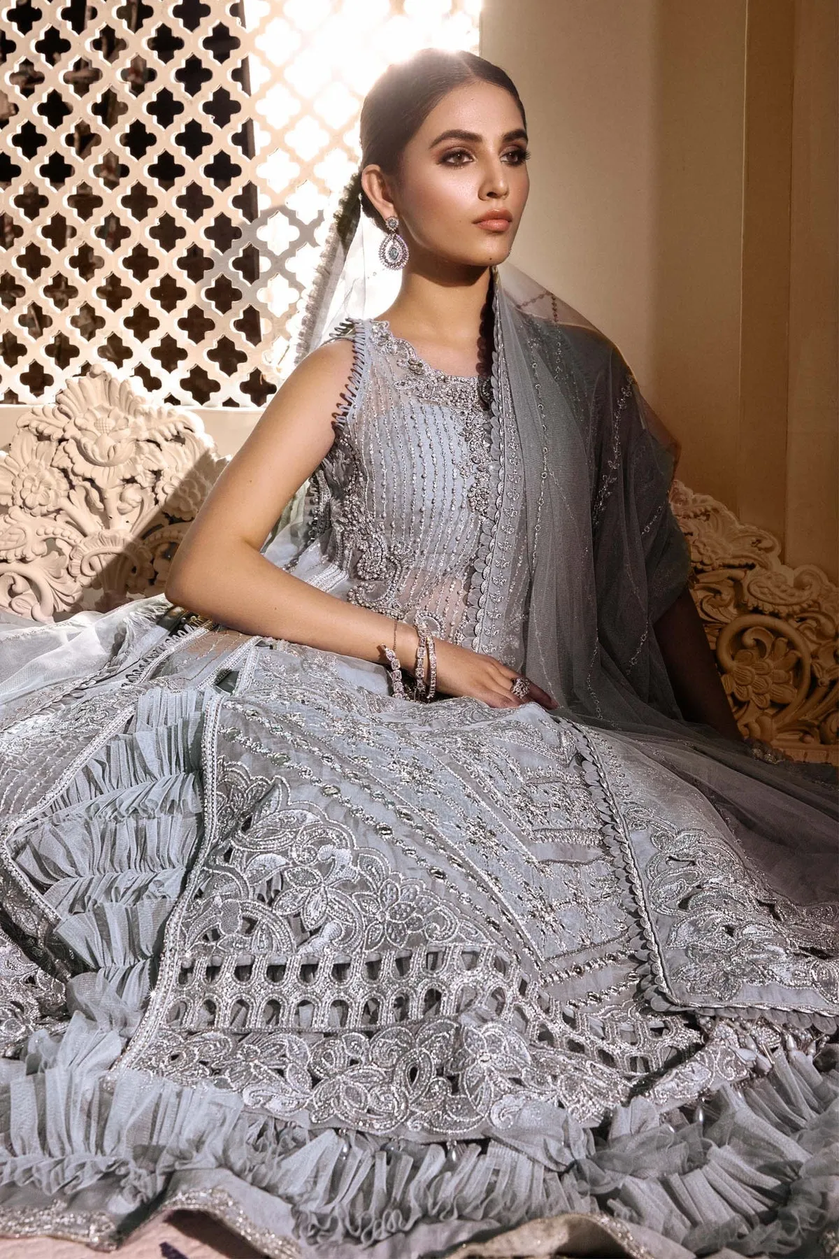 Embroidered Blue Salwar Kameez Pakistani Wedding Dresses