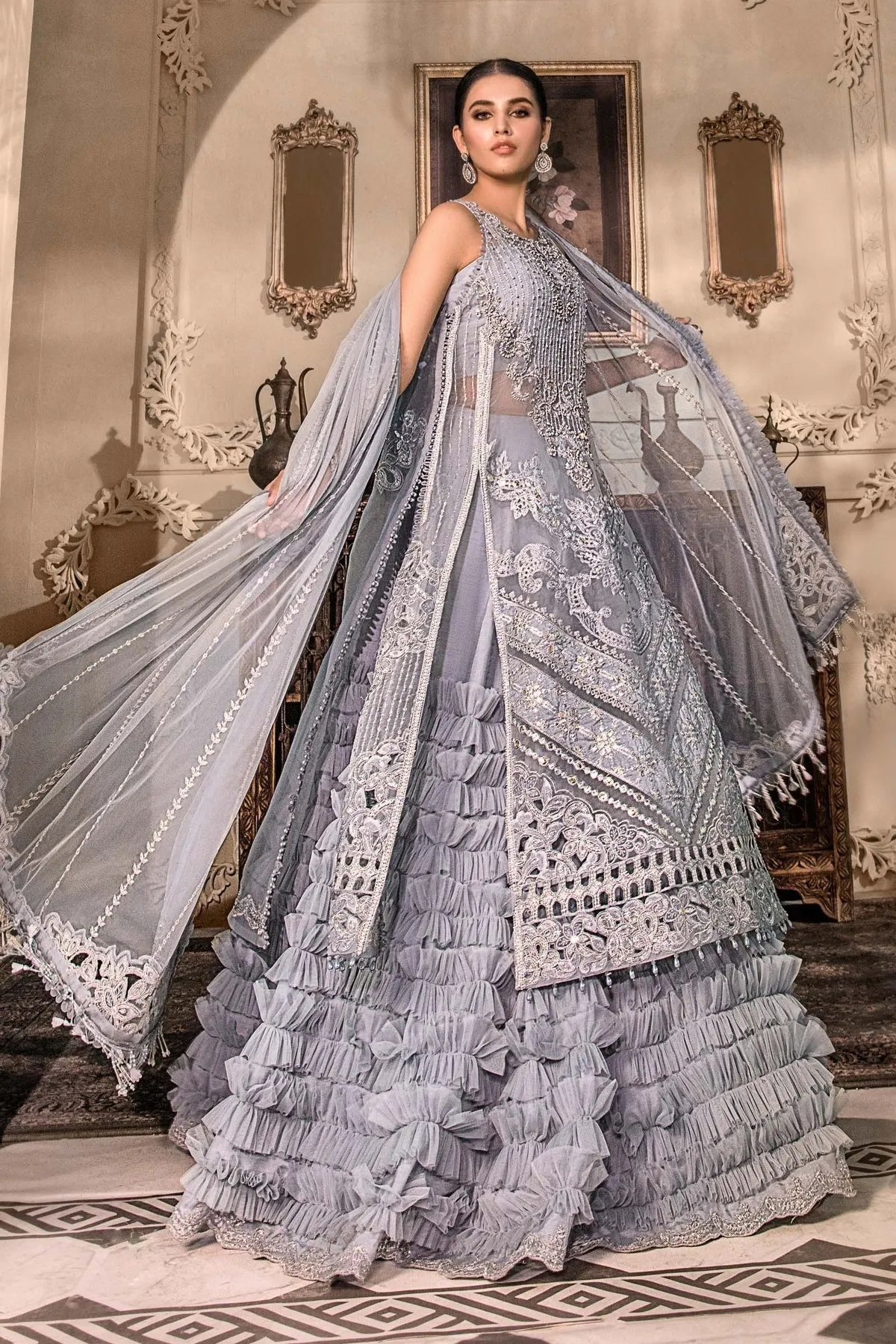 Embroidered Blue Salwar Kameez Pakistani Wedding Dresses