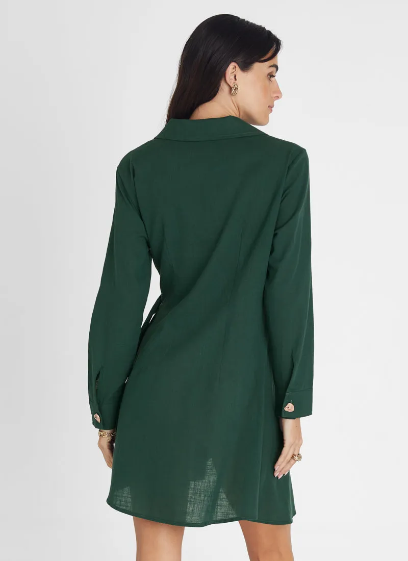 Emerald Long Sleeve Dress (SAMPLE)