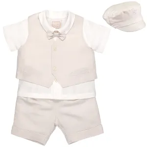 Emilie et Rose Linen Waistcoat, Shorts & Shirt Set