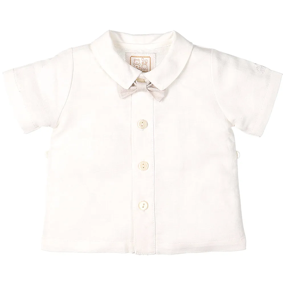 Emilie et Rose Linen Waistcoat, Shorts & Shirt Set