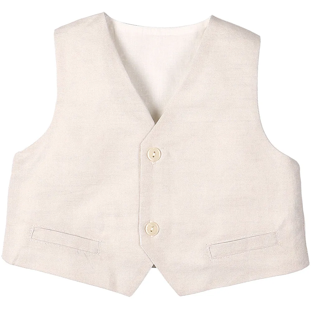 Emilie et Rose Linen Waistcoat, Shorts & Shirt Set