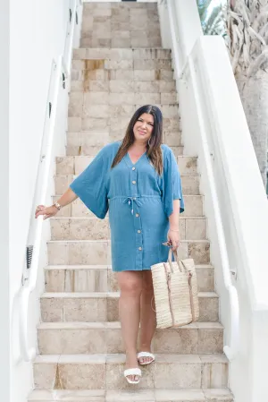 Emmaline Linen Dress Teal
