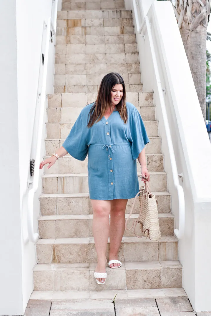 Emmaline Linen Dress Teal
