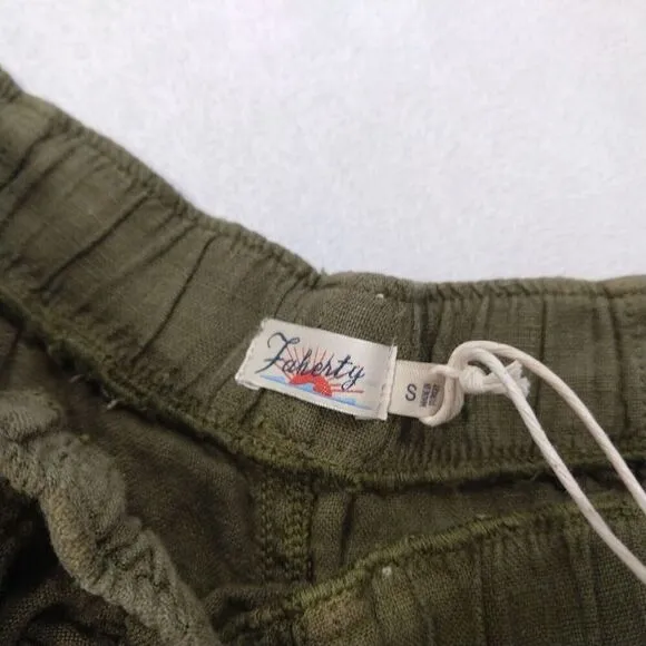 Faherty Womens size XS Cuffed Arlie Day Linen Shorts 3&quot; White